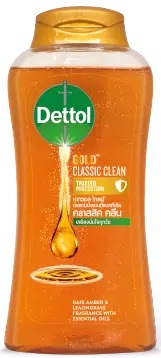 เดทตอล เจลอาบน้ำ แอนตี้แบคทีเรีย สูตรโกลด์ คลาสสิค คลีน 250g (Bottle)